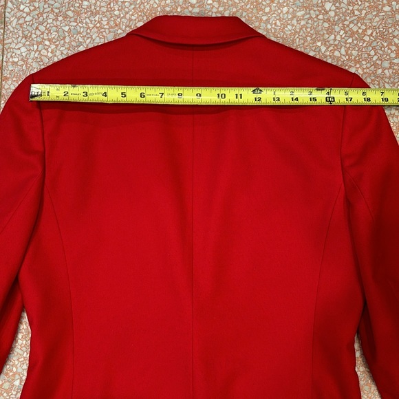 Vintage Pendleton Single Button Red Blazer Virgin Wool Size 10 - Picture 9 of 11